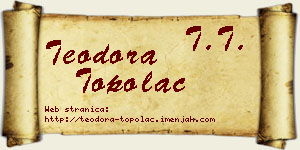 Teodora Topolac vizit kartica
